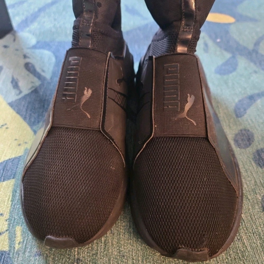 Puma Men's Black Slip-On Sneakers